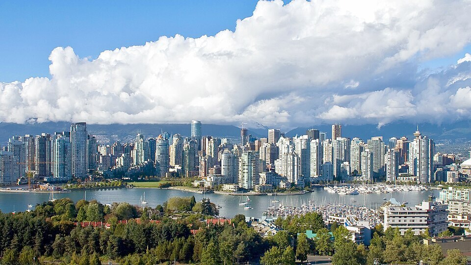 Vancouver's False Creek and downtown towers