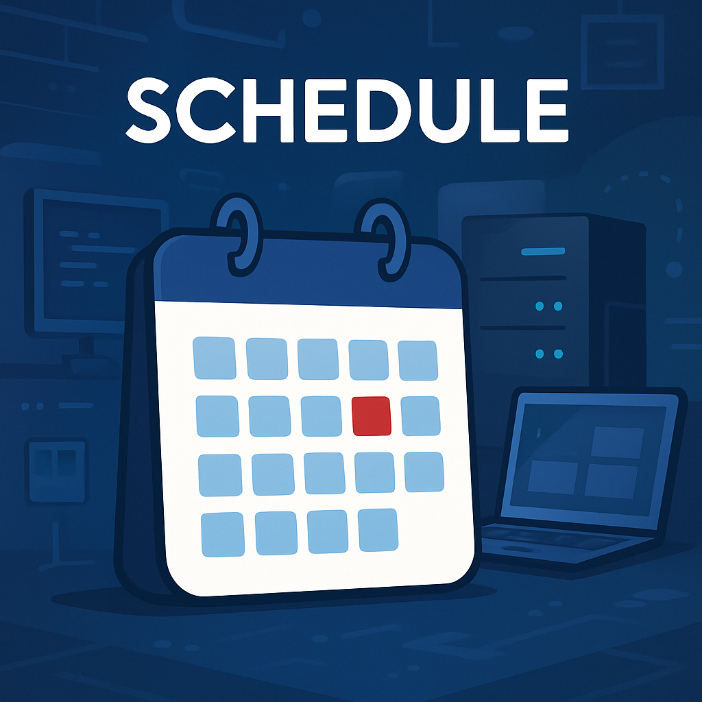 Schedule With a calendar in an IT environment