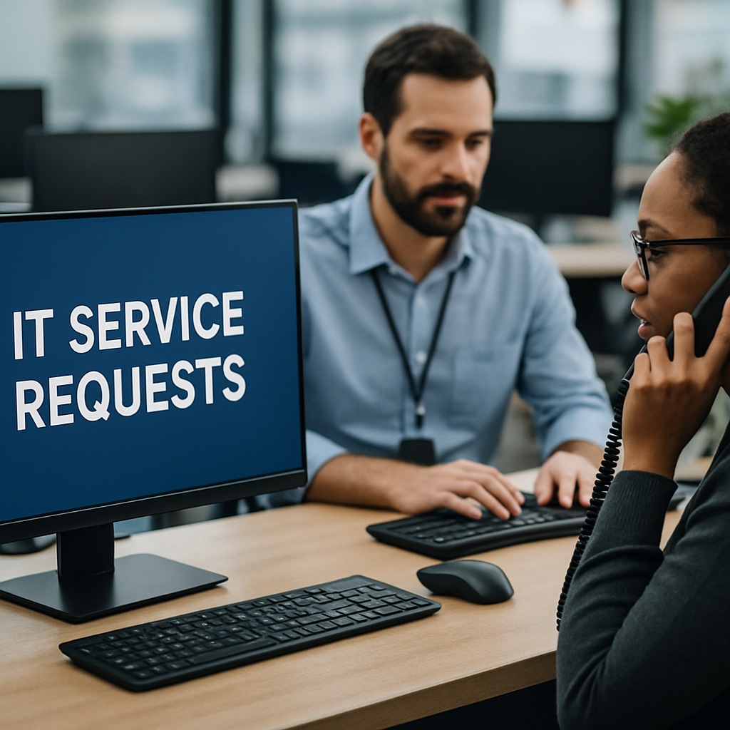 it service requests real life image have no visuals of text on the screen-3