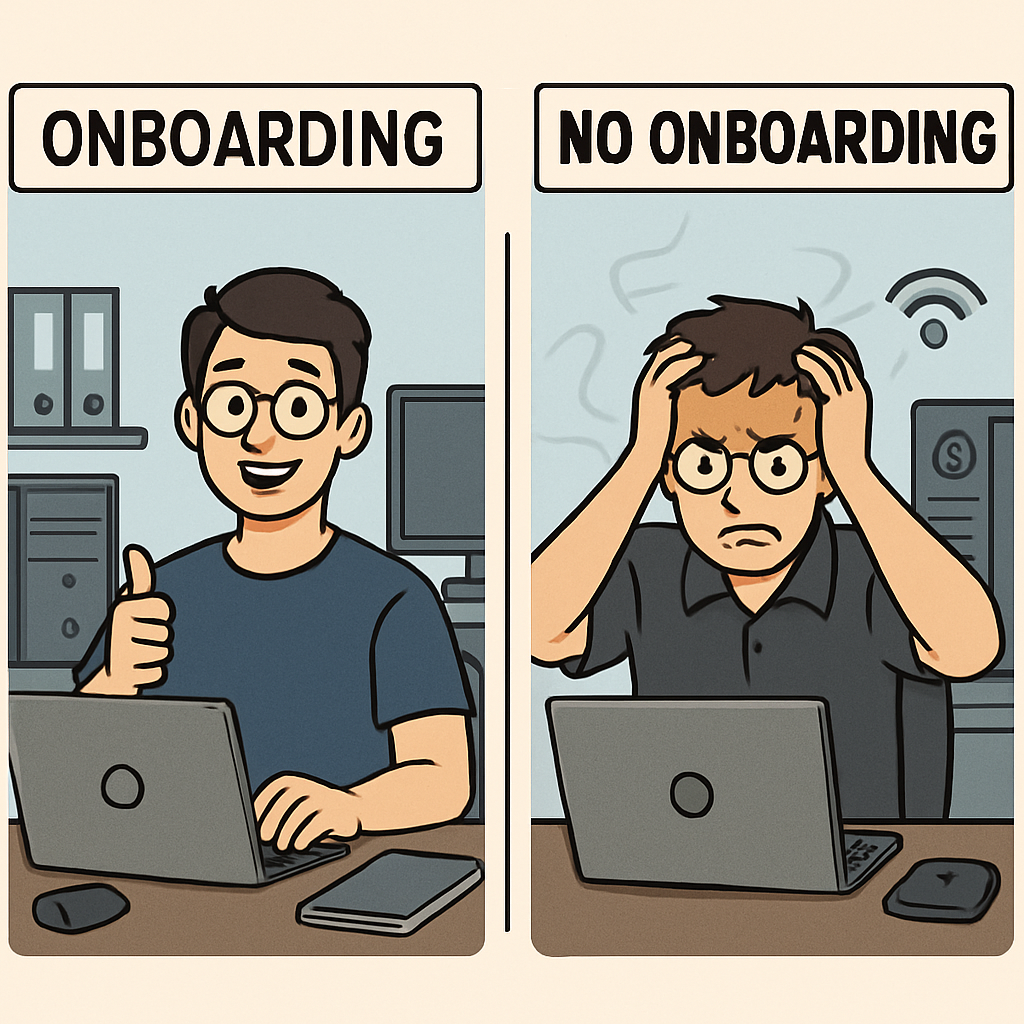 onboarding show happy it technician vs no onboarding show frusterated it technician SHOW FULL TEXT-1