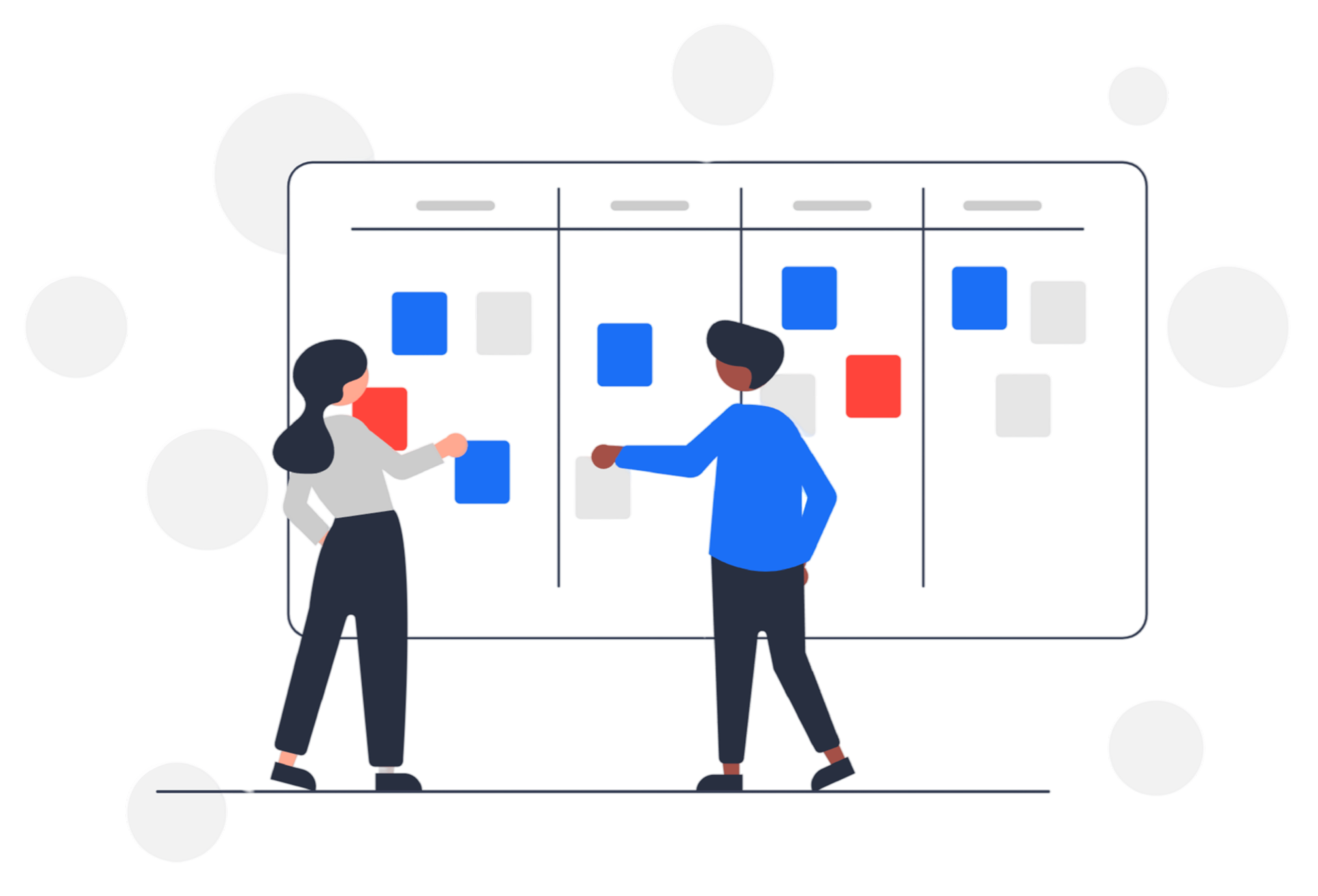 Landing Page no bg Team at Kanban Board