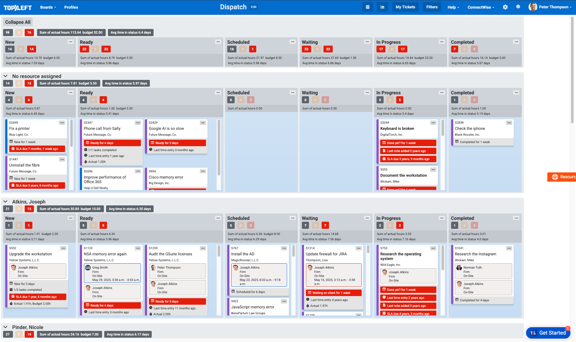 dispatch board