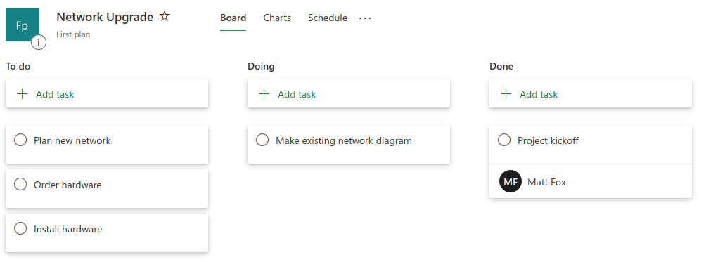 MS Planner doesn’t work with ConnectWise, but this Kanban board does