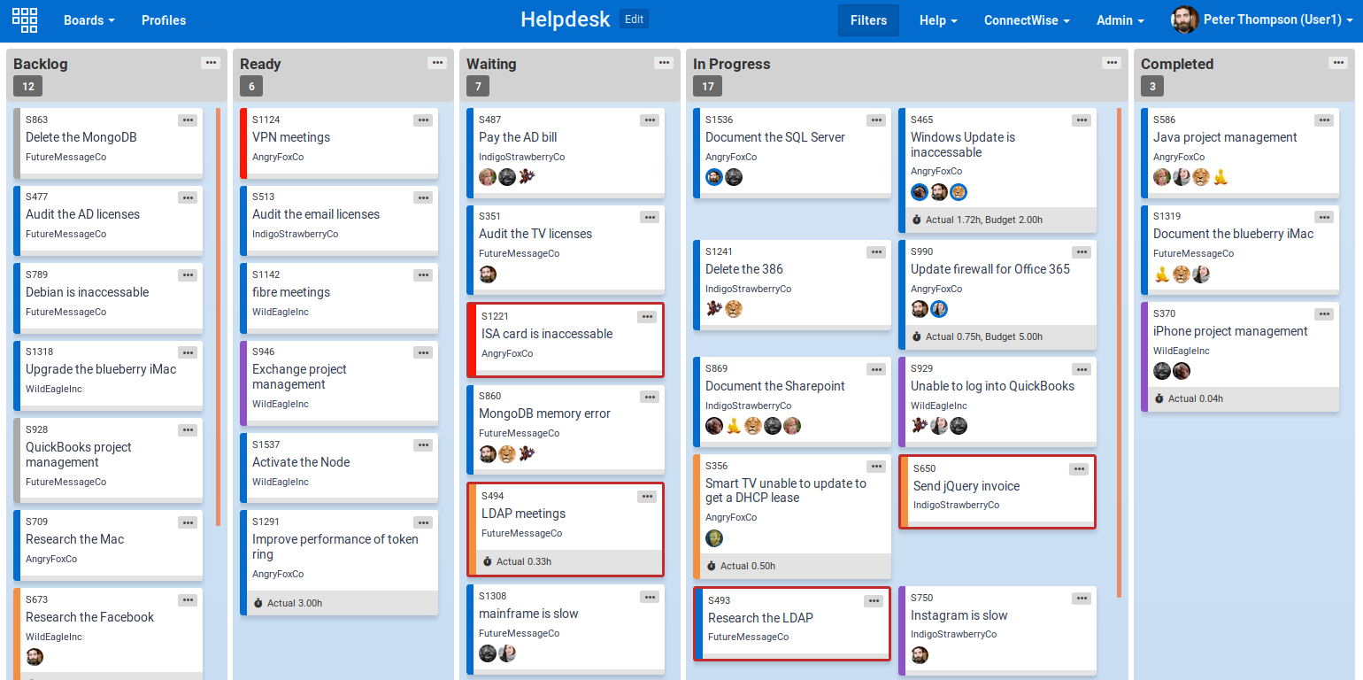 Like Trello, but fully integrated to ConnectWise Manage