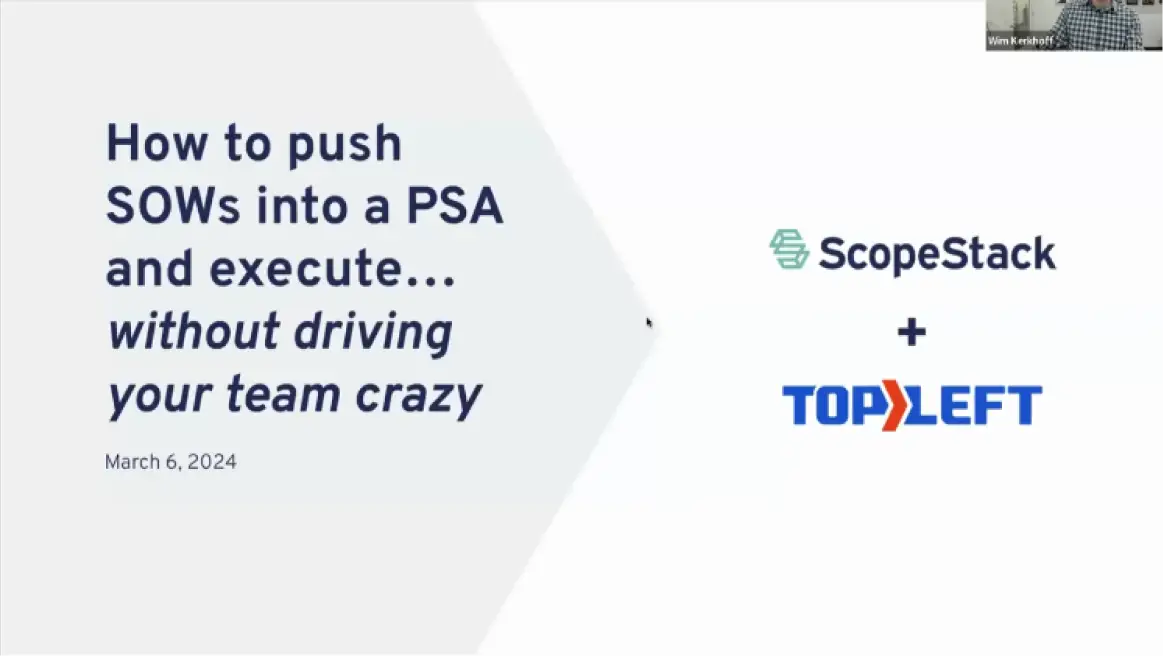 Scope & Quote Projects with ScopeStack, Execute with TopLeft